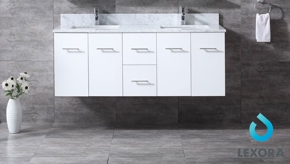 60 vanity cabinet Lexora Bathroom Vanities Glossy White