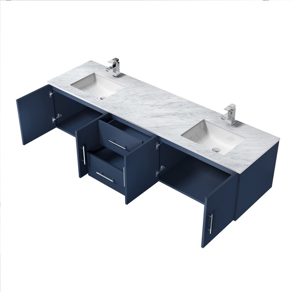 60 inch modern vanity Lexora Bathroom Vanities Navy Blue