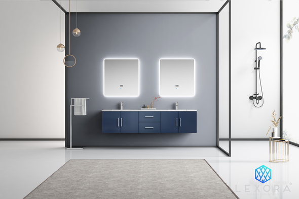 70 bathroom vanity top single sink Lexora Bathroom Vanities Navy Blue
