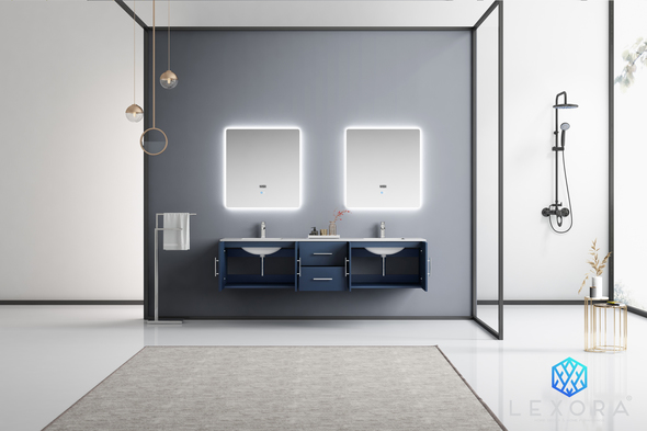 70 bathroom vanity top single sink Lexora Bathroom Vanities Navy Blue