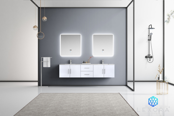 best small vanity Lexora Bathroom Vanities Glossy White