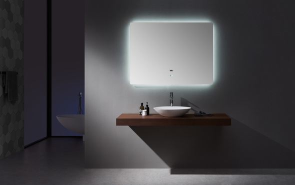 bathroom vanity with 3 mirrors Lexora LED Mirrors