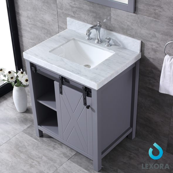 single sink vanity 30 inches Lexora Bathroom Vanities Dark Grey