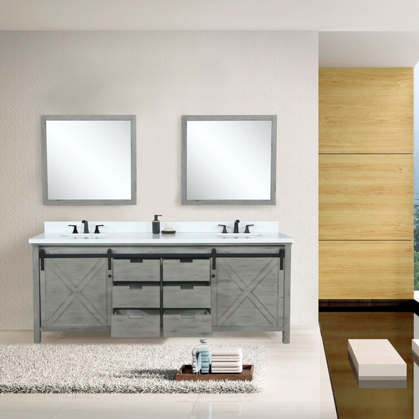farmhouse wood bathroom vanity Lexora Bathroom Vanities Ash Grey