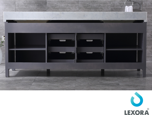 60 inch vanity cabinet Lexora Bathroom Vanities Dark Grey