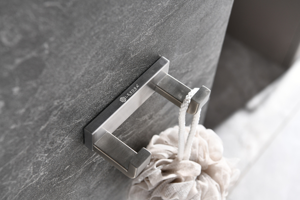 matte black shower hooks Lexora Bathroom Accessories Brushed Nickel