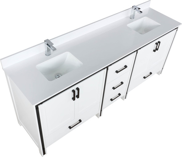 small double sink vanity Lexora Bathroom Vanities White