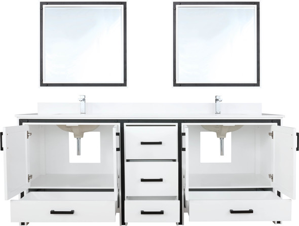 70 inch double vanity Lexora Bathroom Vanities White