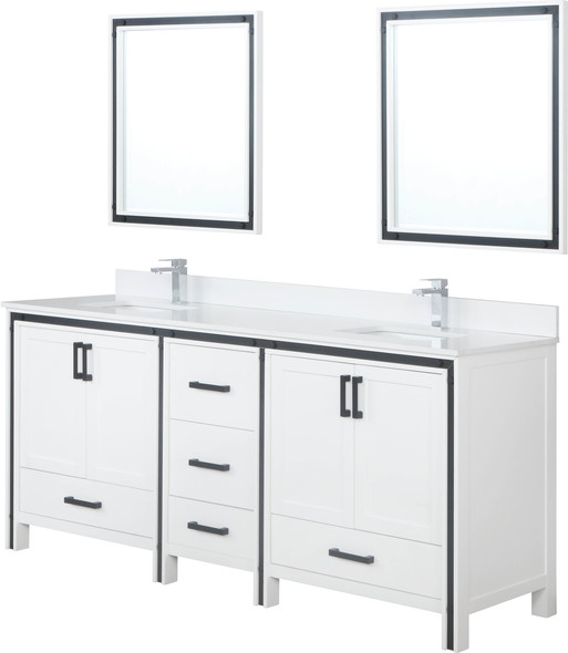 70 inch double vanity Lexora Bathroom Vanities White