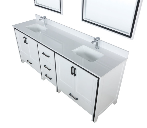 3 drawer vanity cabinet Lexora Bathroom Vanities White