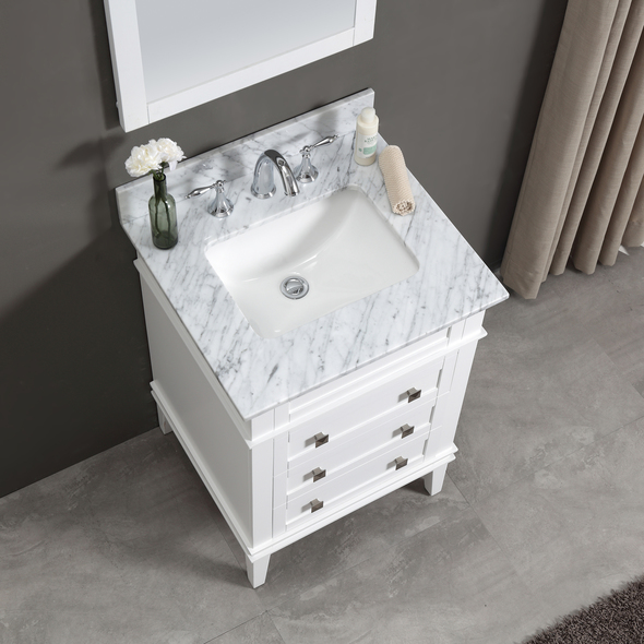 vintage bathroom vanity for sale Modetti Pure White Transitional