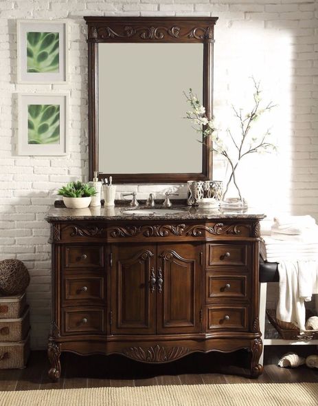 one sink bathroom vanity Modetti Dark Wood Antique
