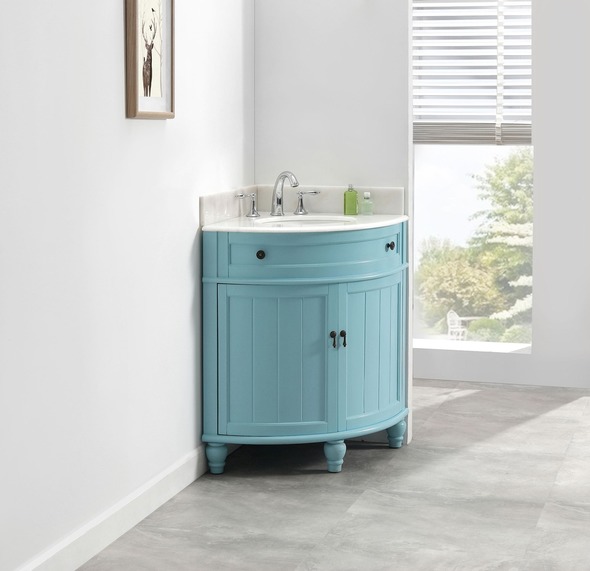72 bathroom vanity without top Modetti Bright Blue Traditional