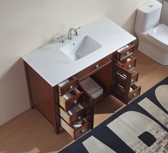 30 in bathroom vanity with drawers Modetti Single Bathroom Vanity Set Cherry Cottage
