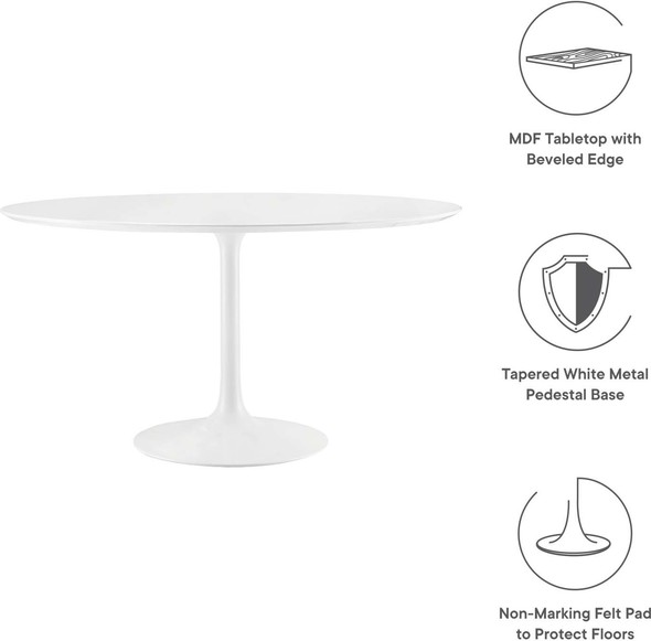extendable dining room sets Modway Furniture Bar and Dining Tables Dining Room Tables White