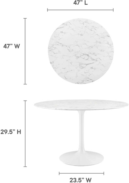 round wood kitchen table set Modway Furniture Bar and Dining Tables White