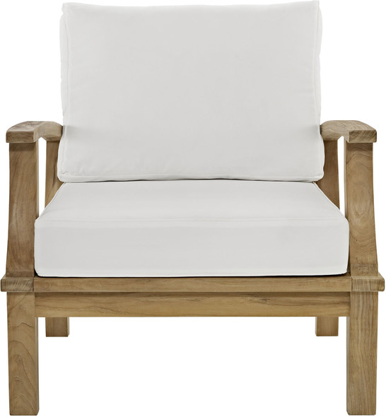 club accent chair Modway Furniture Daybeds and Lounges Natural White