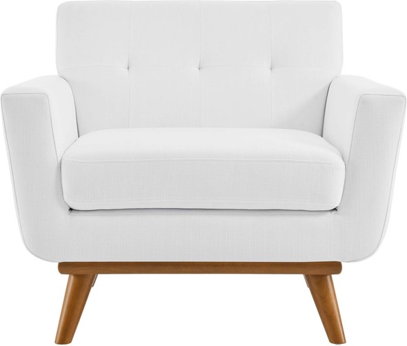 accent brown chair Modway Furniture Sofas and Armchairs White
