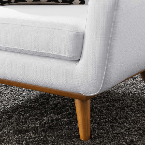 accent brown chair Modway Furniture Sofas and Armchairs White
