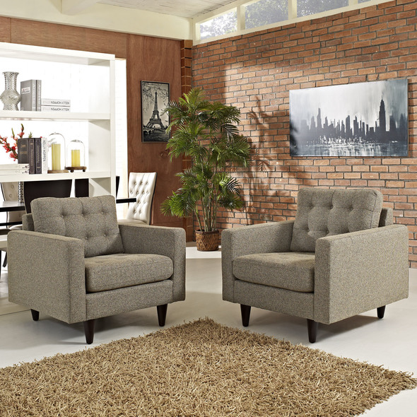 wingback arm chairs Modway Furniture Sofas and Armchairs Oatmeal