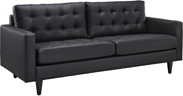 small leather sectional sofa Modway Furniture Sofas and Armchairs Black