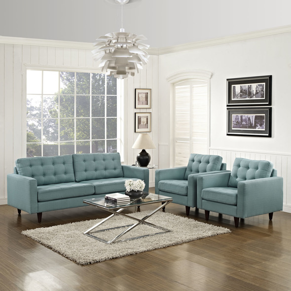blue velvet sofa with chaise Modway Furniture Sofas and Armchairs Laguna