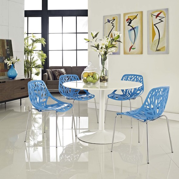 gold dining room set Modway Furniture Dining Chairs Blue