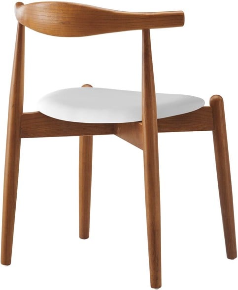 modern small dining set Modway Furniture Dining Chairs Dark Walnut White