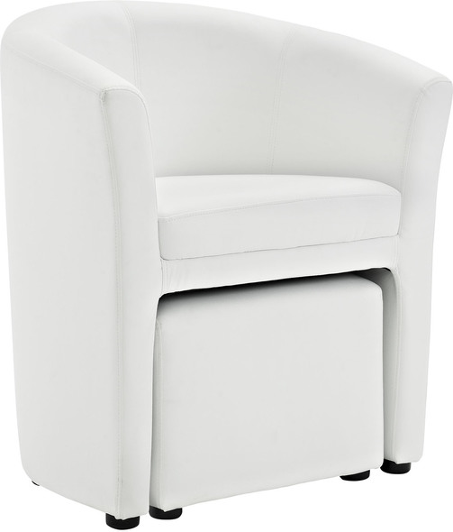 designer leather armchair Modway Furniture Sofas and Armchairs White