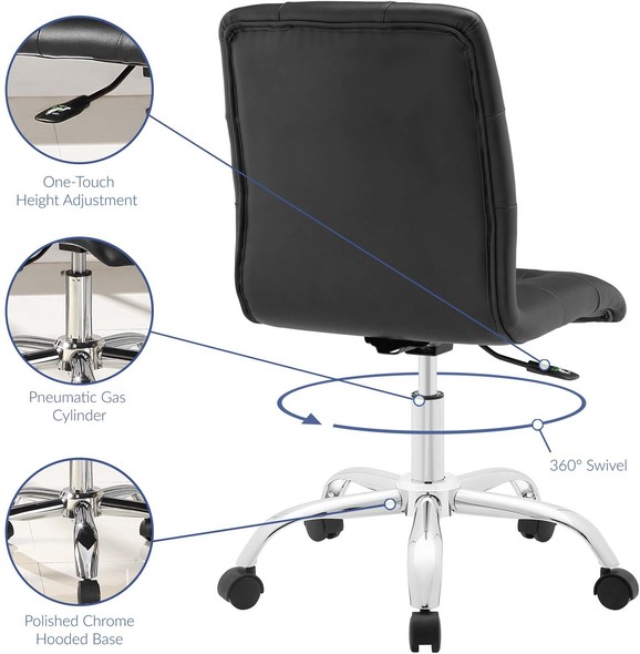 conference room chairs with wheels Modway Furniture Office Chairs Black