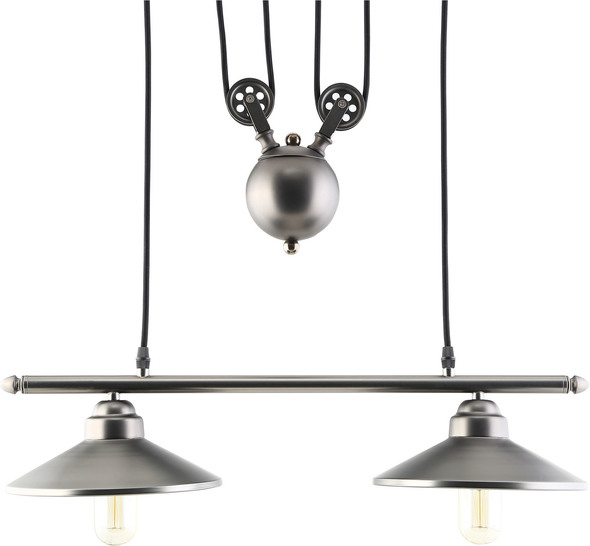 three light globe pendant Modway Furniture Ceiling Lamps Silver