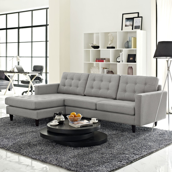 velvet leather sofa Modway Furniture Sofas and Armchairs Light Gray