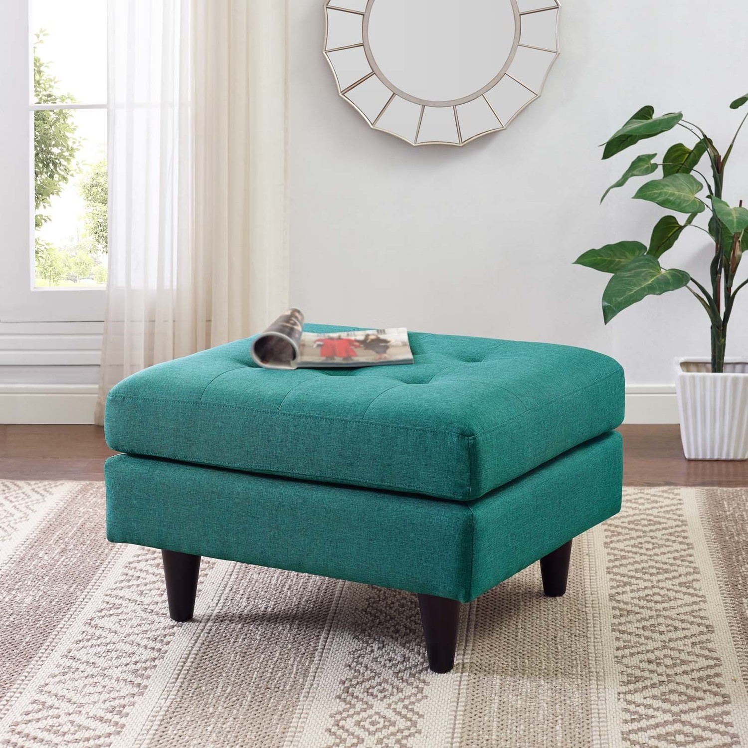 bench with cushion storage Modway Furniture Sofas and Armchairs Teal