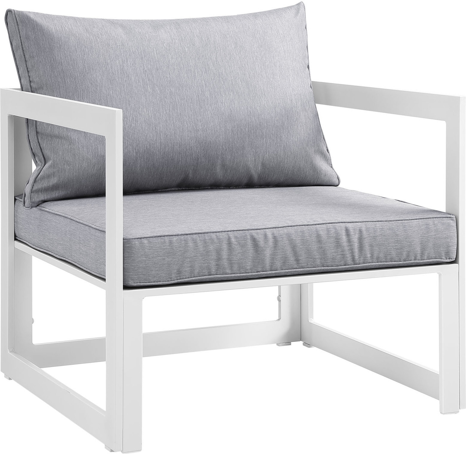 patio club chair Modway Furniture Sofa Sectionals White Gray