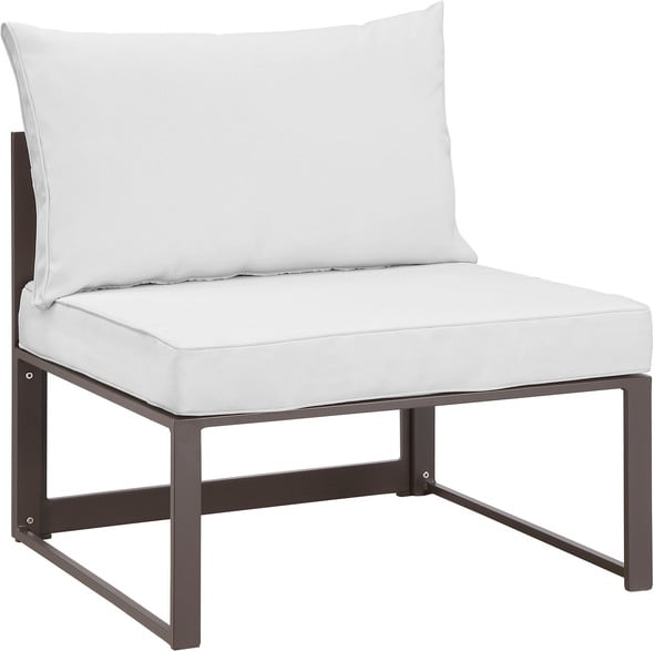 outdoor sectional sofa with chaise Modway Furniture Sofa Sectionals Brown White