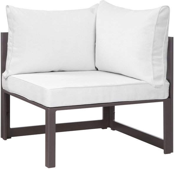 outdoor sectional sofa with chaise Modway Furniture Sofa Sectionals Brown White