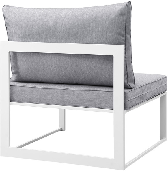garden corner sofa lounge set Modway Furniture Sofa Sectionals White Gray