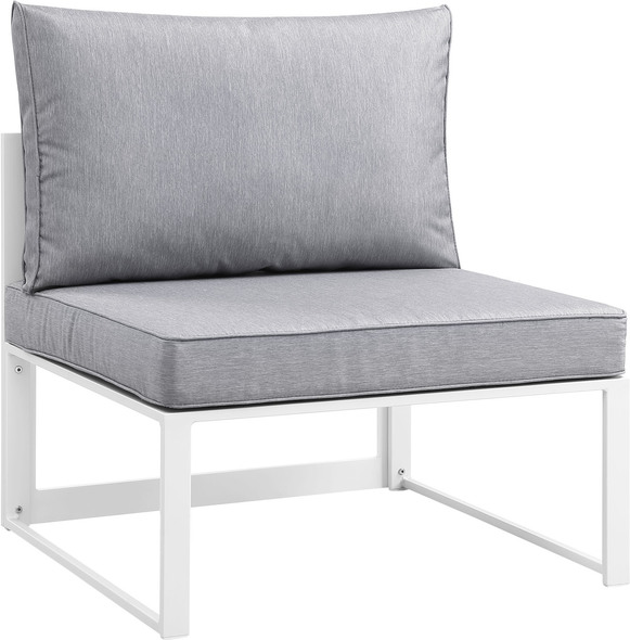corner garden furniture cover Modway Furniture Sofa Sectionals White Gray