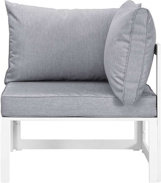 unique patio seating Modway Furniture Sofa Sectionals White Gray