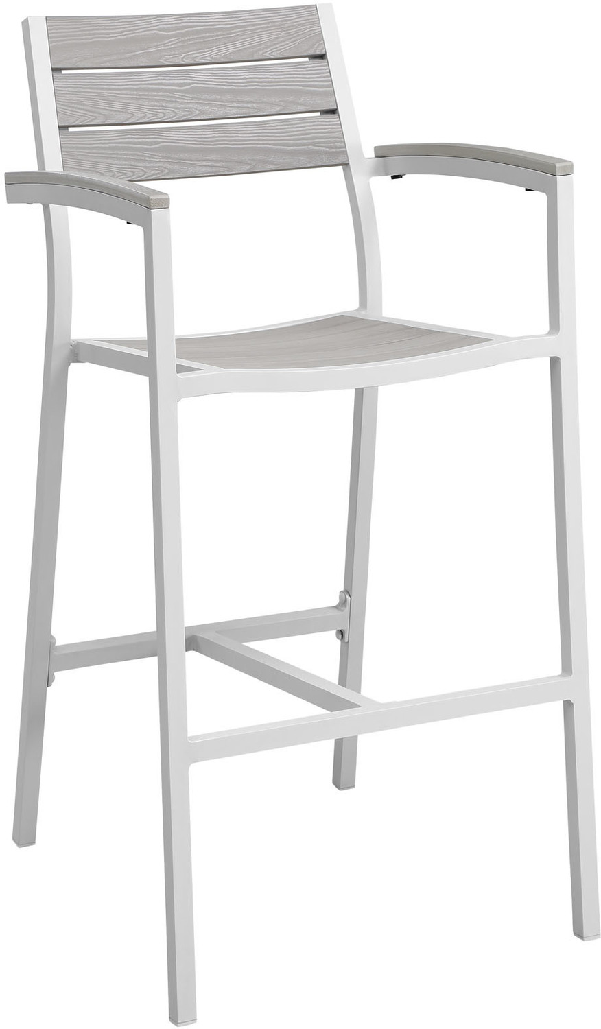 bar stool height patio chairs Modway Furniture Bar and Dining White Light Gray