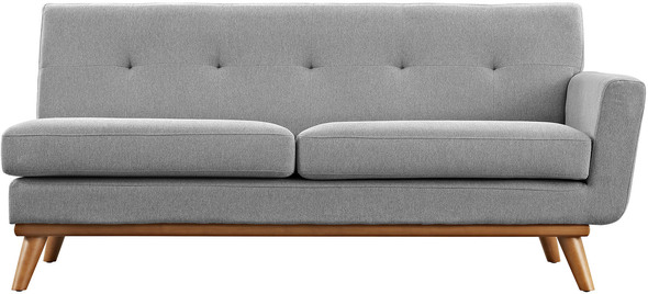 living spaces sectional leather Modway Furniture Sofas and Armchairs Expectation Gray