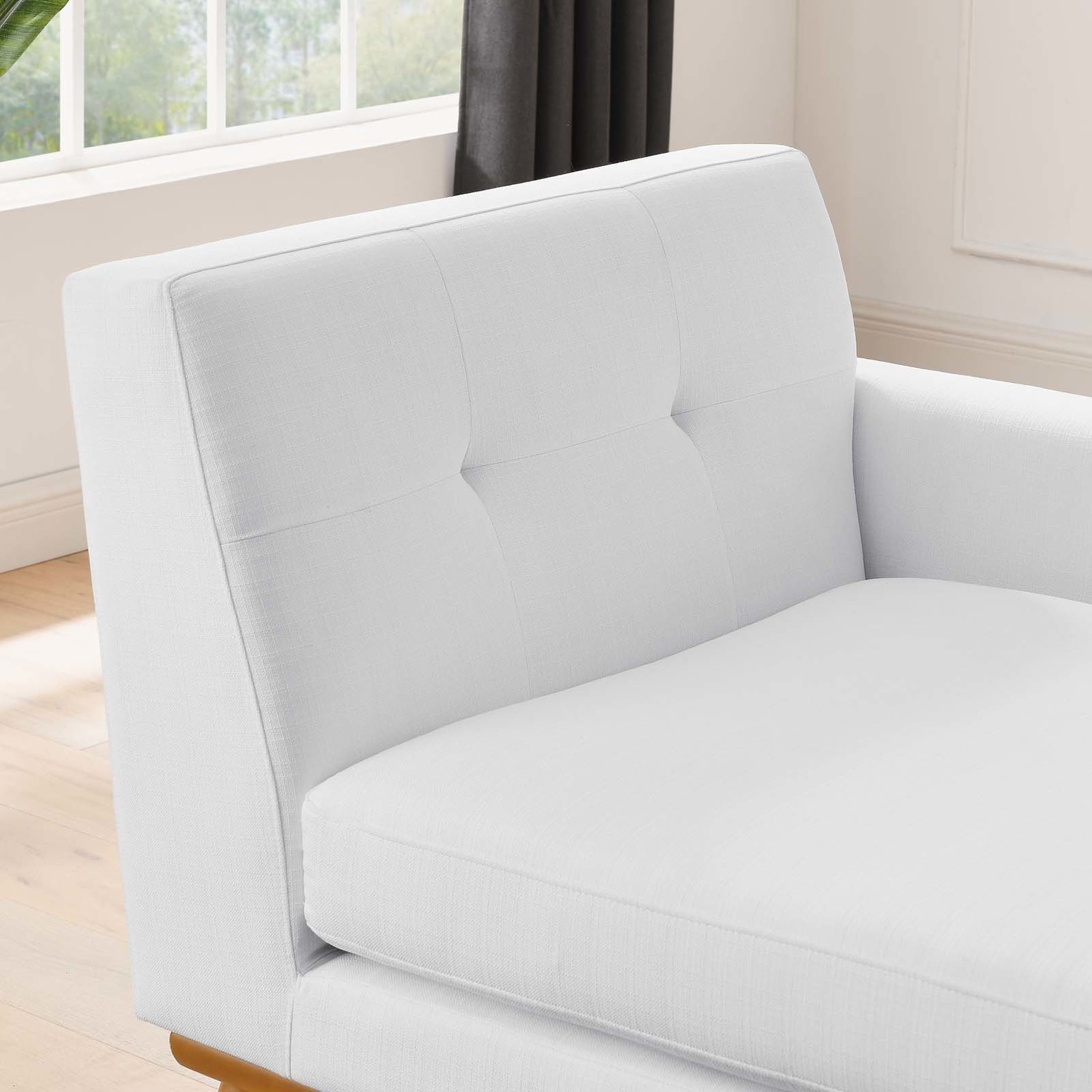velour sectional sofa Modway Furniture Sofas and Armchairs White