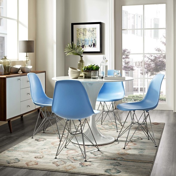 modern walnut dining chairs Modway Furniture Dining Chairs Blue