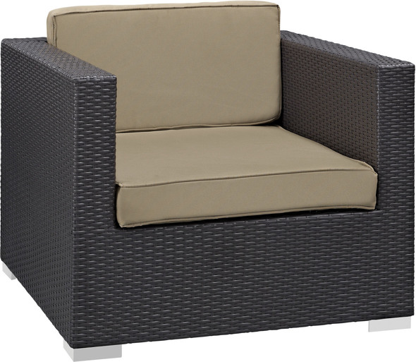 furniture and patio Modway Furniture Sofa Sectionals Espresso Mocha