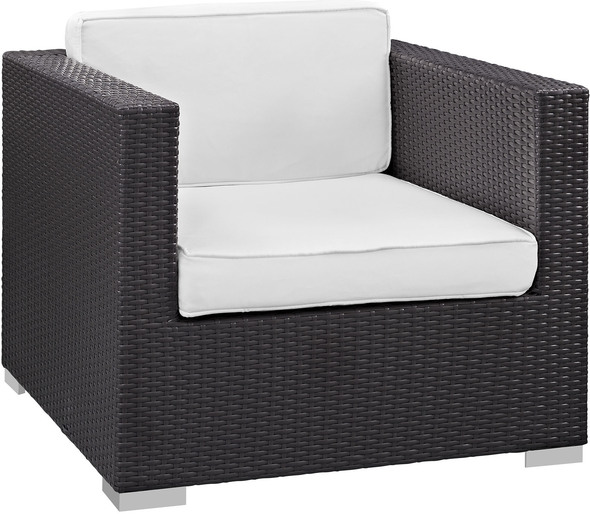 patio set 4 Modway Furniture Sofa Sectionals Espresso White