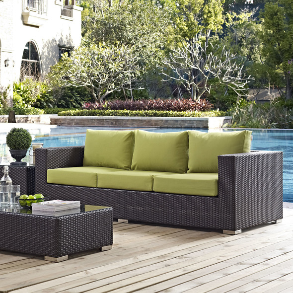 4 piece outdoor patio furniture set Modway Furniture Sofa Sectionals Espresso Peridot