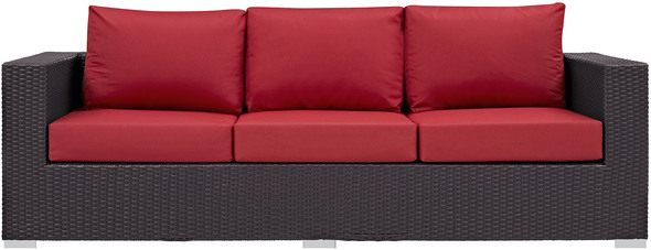 outdoor corner sofa with table Modway Furniture Sofa Sectionals Espresso Red