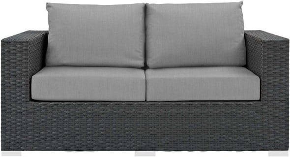 brown velvet sectional Modway Furniture Sofa Sectionals Canvas Gray