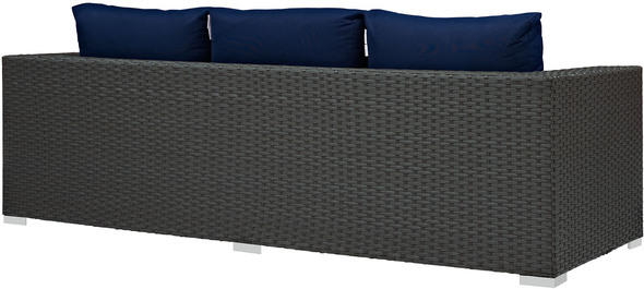 outdoor patio seating furniture Modway Furniture Sofa Sectionals Canvas Navy
