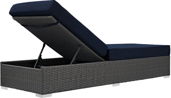 navy corner couch Modway Furniture Daybeds and Lounges Canvas Navy